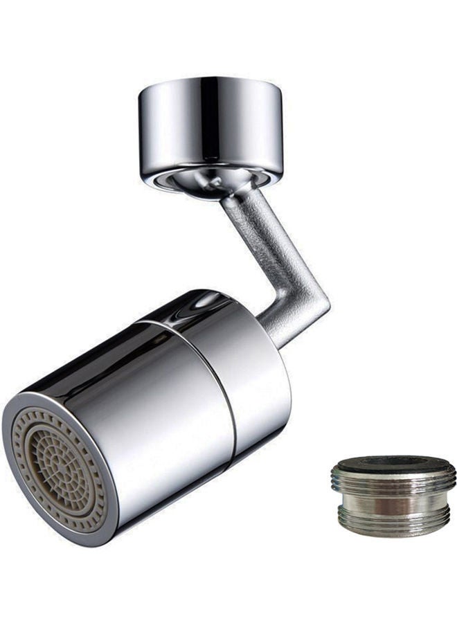 NIBEMINENT Multiple Angle Rotation Faucet Outer Adapter Silver  - Image 1