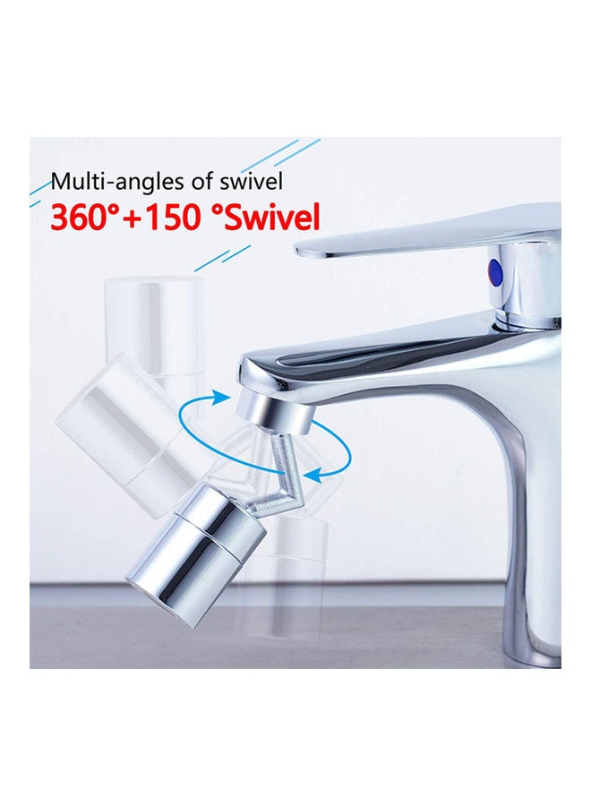 NIBEMINENT Multiple Angle Rotation Faucet Outer Adapter Silver  - Image 5