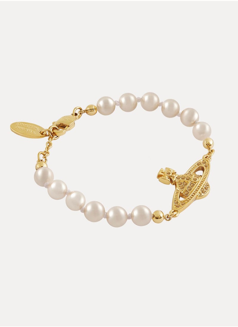 Vivienne Westwood Mini Bas Relief Pearl Bracelet  - Image 2