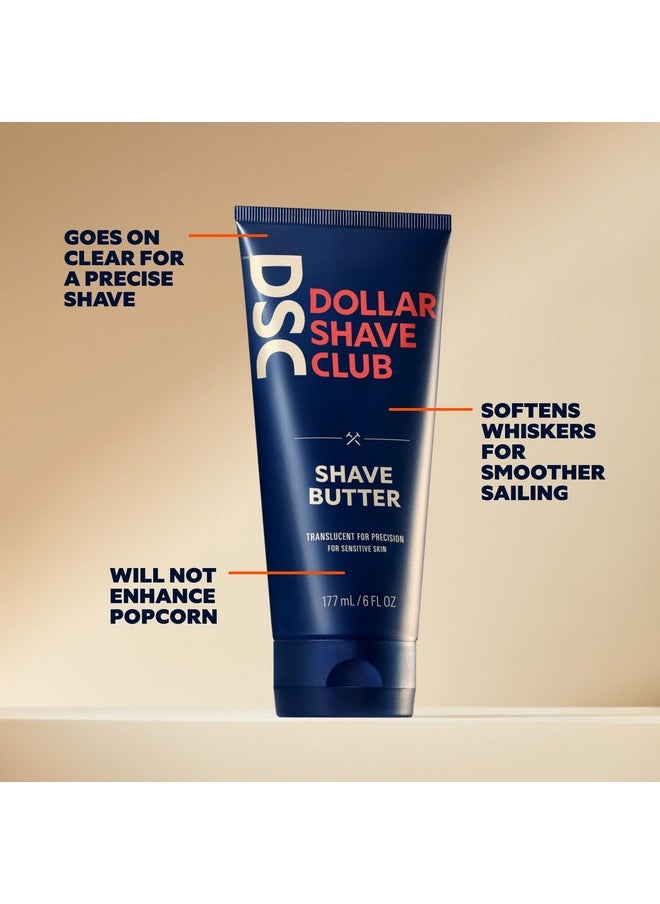 DOLLAR SHAVE CLUB Ollar Shave Club Shave Butter For Sensitive Skin A Translucent Shaving Cream & Gel Alternative Designed For A Gentle Glide Helps To Fight Razor Bumps And Ingrown Hairs (Pack Of 2) Blue  - Image 3
