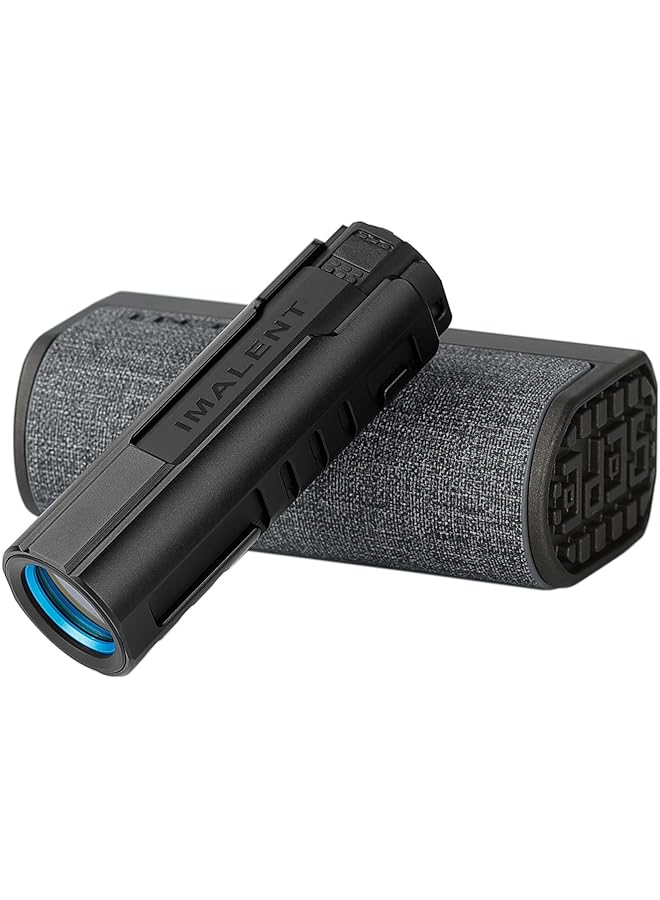 IMALENT LD35 EDC Rechargeable LED Flashlight with 3800mAh Rechargeable Box Powerful Torch 1200 Lumen 328M，5 Modes Impermbile IP68 with OLED Display for Camping Hiking Emergency (Black) - Image 1