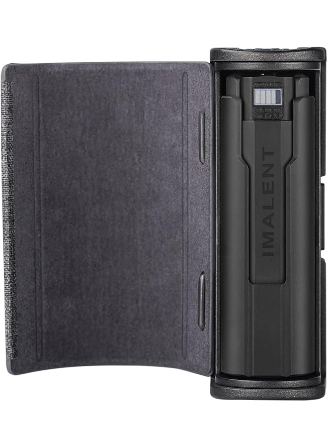 IMALENT LD35 EDC Rechargeable LED Flashlight with 3800mAh Rechargeable Box Powerful Torch 1200 Lumen 328M，5 Modes Impermbile IP68 with OLED Display for Camping Hiking Emergency (Black) - Image 3