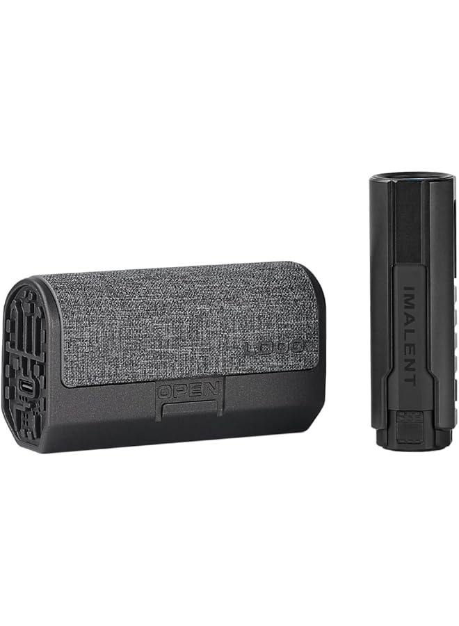 IMALENT LD35 EDC Rechargeable LED Flashlight with 3800mAh Rechargeable Box Powerful Torch 1200 Lumen 328M，5 Modes Impermbile IP68 with OLED Display for Camping Hiking Emergency (Black) - Image 2