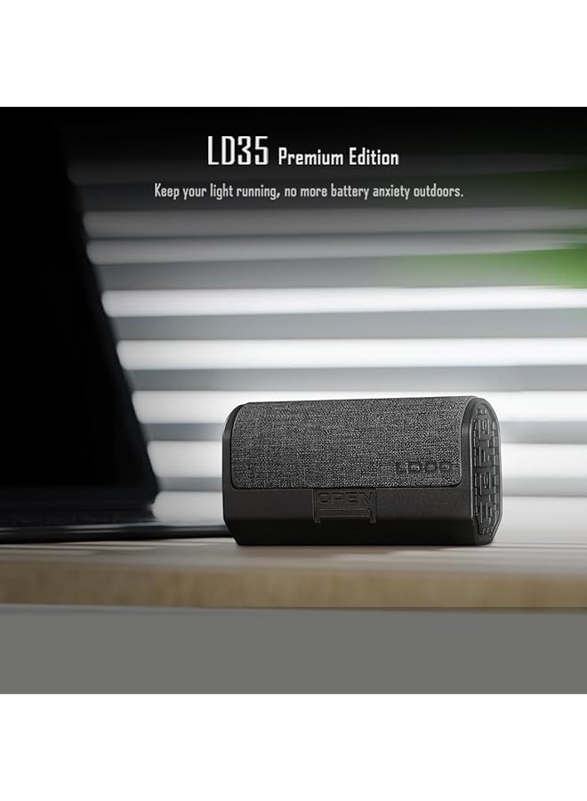 IMALENT LD35 EDC Rechargeable LED Flashlight with 3800mAh Rechargeable Box Powerful Torch 1200 Lumen 328M，5 Modes Impermbile IP68 with OLED Display for Camping Hiking Emergency (Black) - Image 5