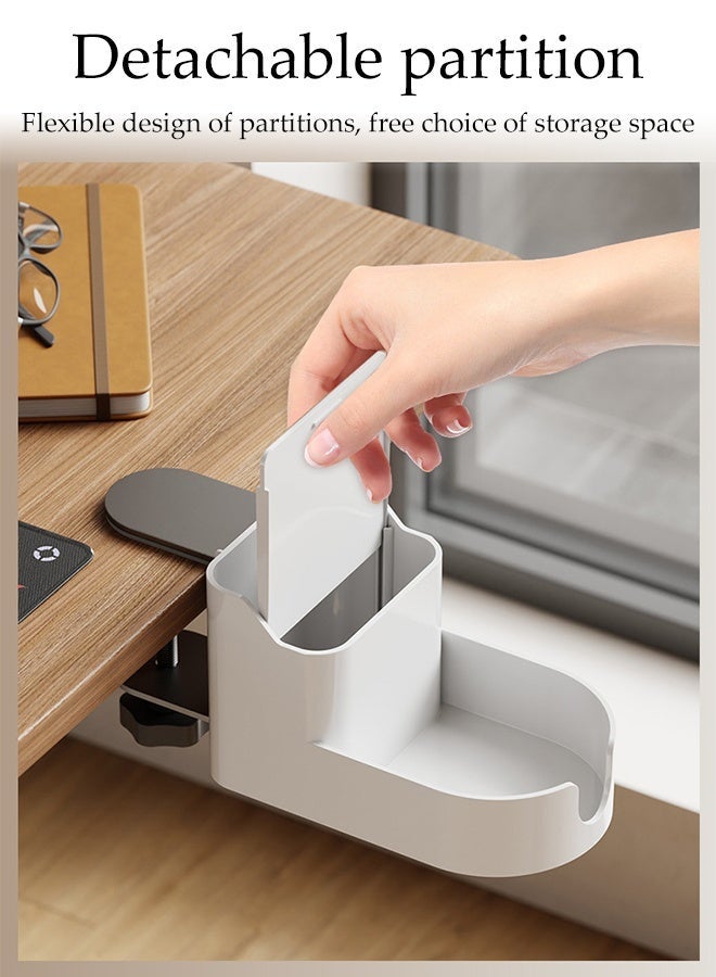 DUNISO Desk Cup Holder,Anti-Spill Cup Holder,3 Gears Adjustable,with Charging Port Hole, Easy to Install, Sturdy and Durable, Enough to Hold Mobile Phones, Stationery, and Water Bottles,for Workstations, Gaming Desk, Wheelchairs ﻿ - Image 5