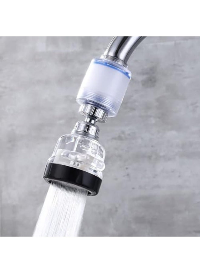 JZS Water Purification Unit - Chlorine Reduction,Faucet Water Filter,360 Rotating Design, Adjustable 3 Modes, Convenient Replacement Packages,Transparent,with 10 Replacement Filter Elements - Image 5