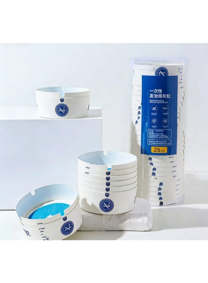 Disposable Foam Ashtray 25pc/box Quick Smoke Absorption Portable and Durable for Home and Hotel Use Anti-Fly Anti-Smoke Environmentally Friendly Home Use - Image 3