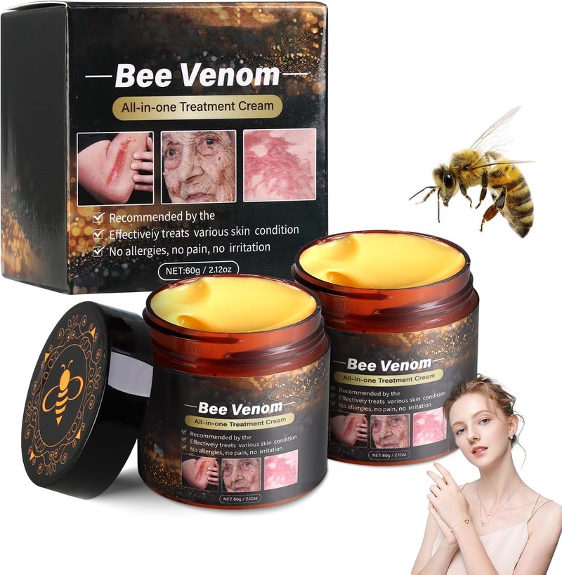 2pcs AllyBee Bee Venom Skin Treatment Cream Advanced Firming WrinkleReducing cream Allybee Bee Venom Cream Natural Skin Serum for All Parts of The Body