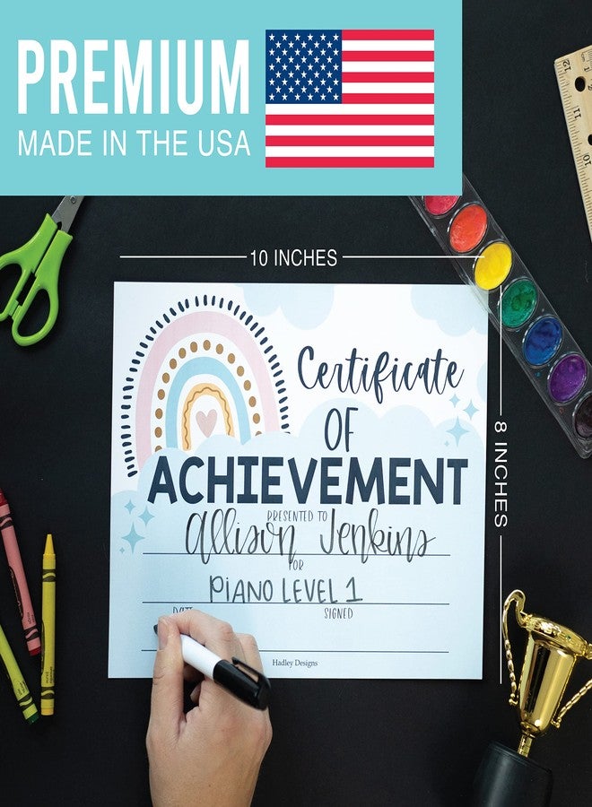 Hadley Designs Classroom Award Certificates for Students -25 Certificate of Achievement Awards, Gold Star Certificate Paper, Preschool Graduation Certificates for Kids, Kindergarten Diploma, Star Student Honor Roll - Image 4