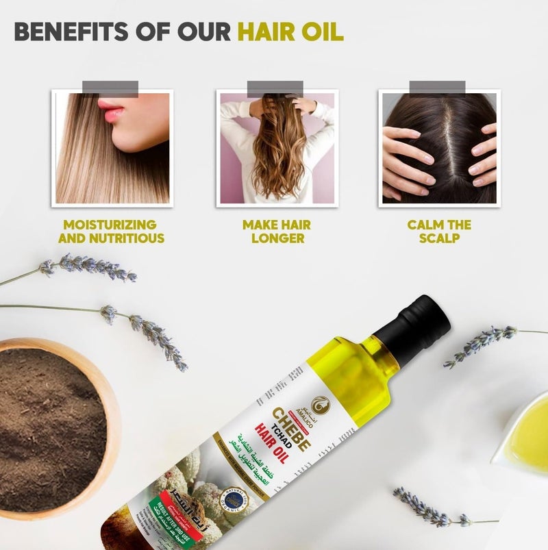 Amalico Chebe Tchad Hair Oil for All Hair Types, 250ml - Image 4