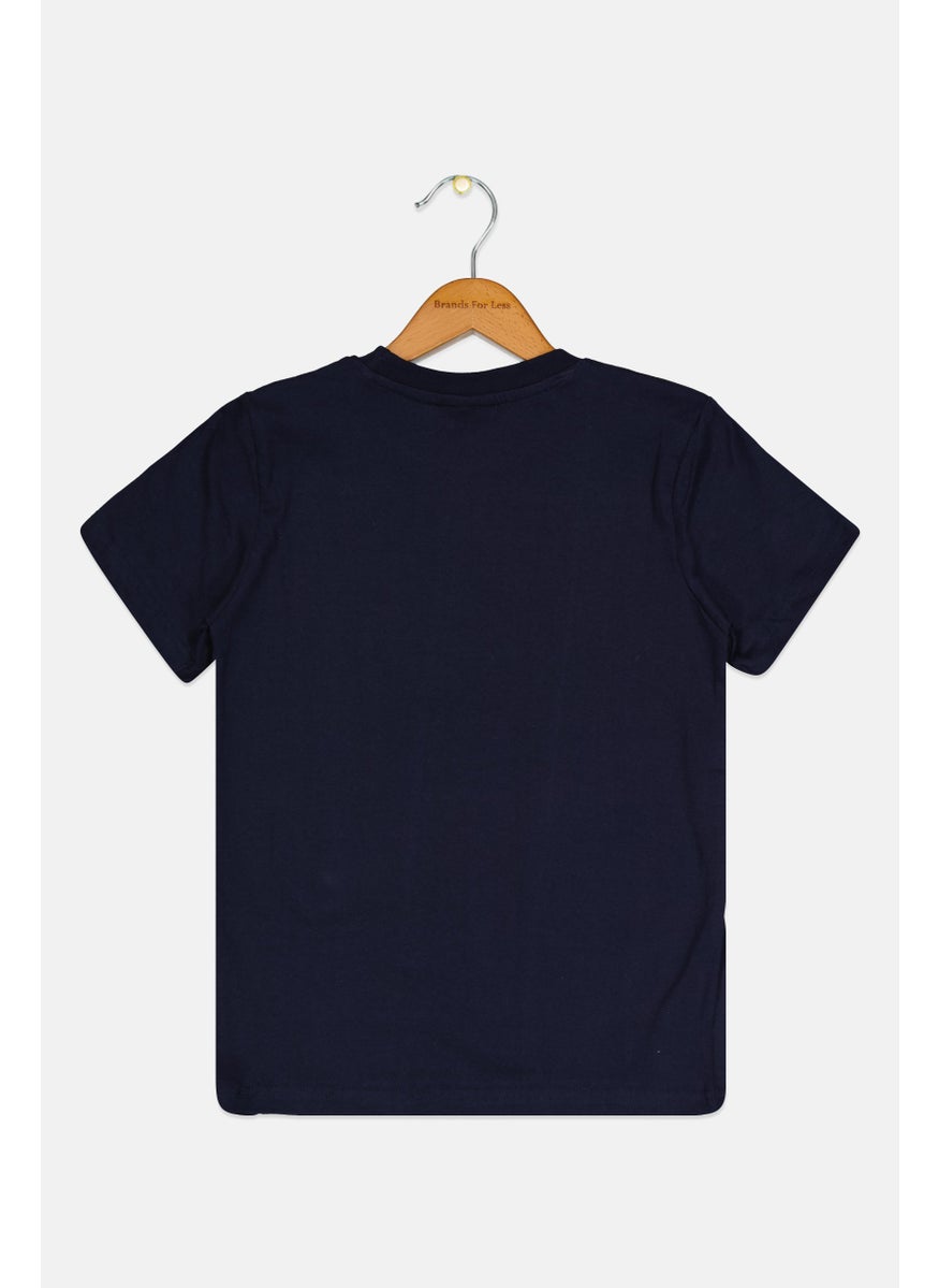 nickelodeon Kids Boy Crew Neck Short Sleeve Garfield T-Shirt, Navy  - Image 2