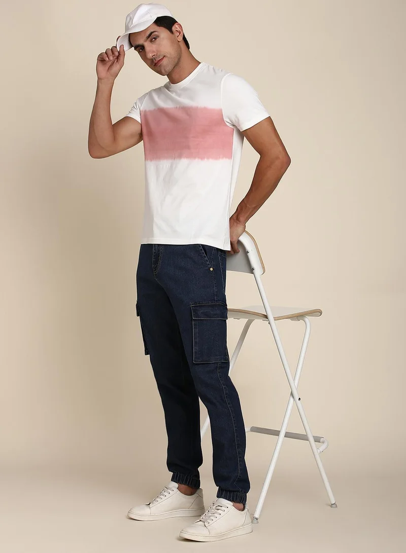 Dennis Lingo Men's Denim Blue 100% Cotton Solid Full Length Regular Fit Jeans