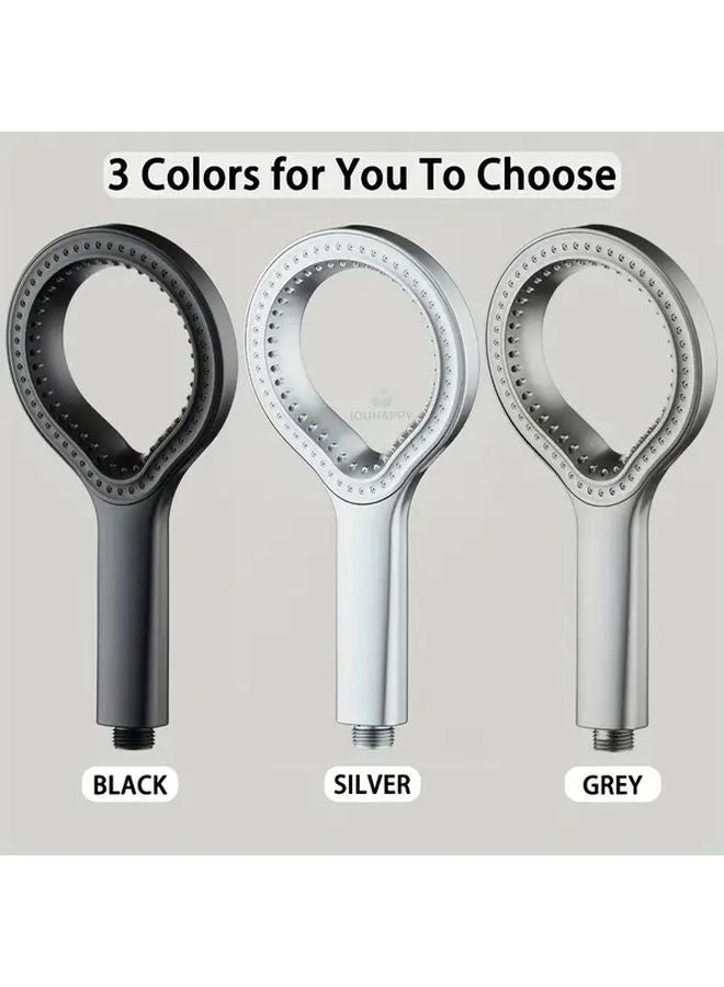 Gray High Pressure Shower Head Hollow Rainfall Handheld Spray Nozzle Bathroom Accessory - Image 5