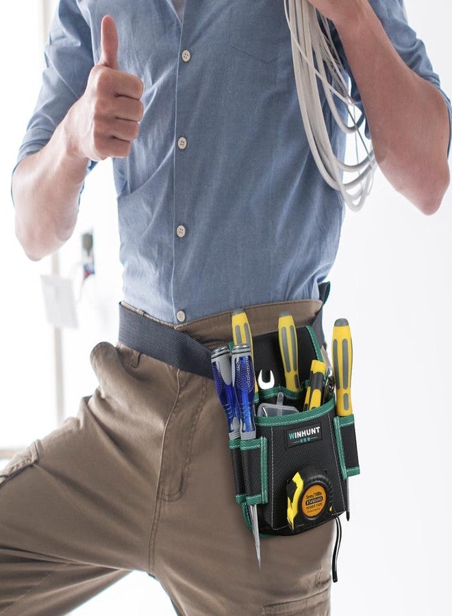 WINHUNT Tool Bag with Belt 9 Pockets Tool Belt for Craftsmen, Electricians, Gardeners, 21 x 7 x 22 cm WH143 - Image 4