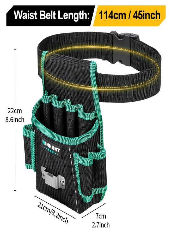 WINHUNT Tool Bag with Belt 9 Pockets Tool Belt for Craftsmen, Electricians, Gardeners, 21 x 7 x 22 cm WH143 - Image 2