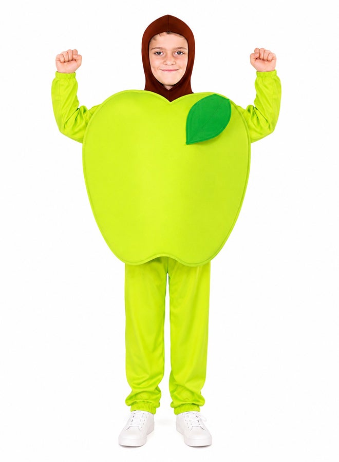 Toy Land Kids Apple Fruit Costume Set with Hood – Food Theme Fancy Dress Outfit for Boys & Girls of age 4 to 5 years - Image 2