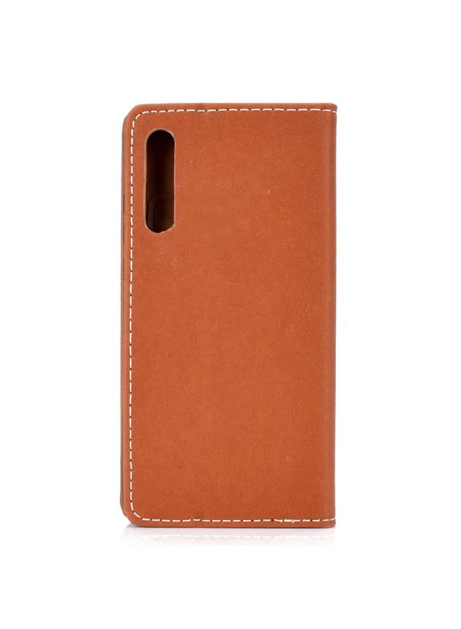 S-TOP Case For Galaxy A50 Solid Color Magnetic Horizontal Flip Leather Case with Card Slot & Holder - Image 3