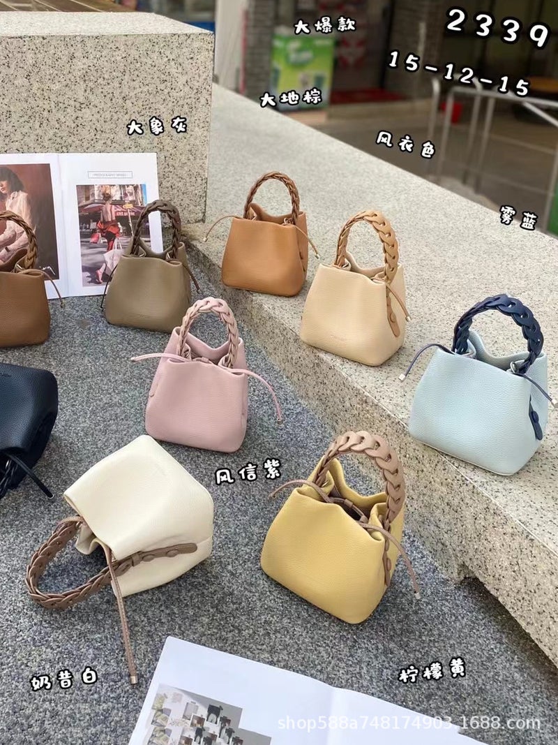 Niche Design Genuine Leather Bucket Bag Women'S High-End Sense Exquisite Woven Handbag All-Match Shoulder Crossbody Bag Small Bag - Image 2
