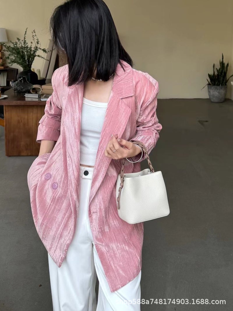 Niche Design Genuine Leather Bucket Bag Women'S High-End Sense Exquisite Woven Handbag All-Match Shoulder Crossbody Bag Small Bag - Image 5