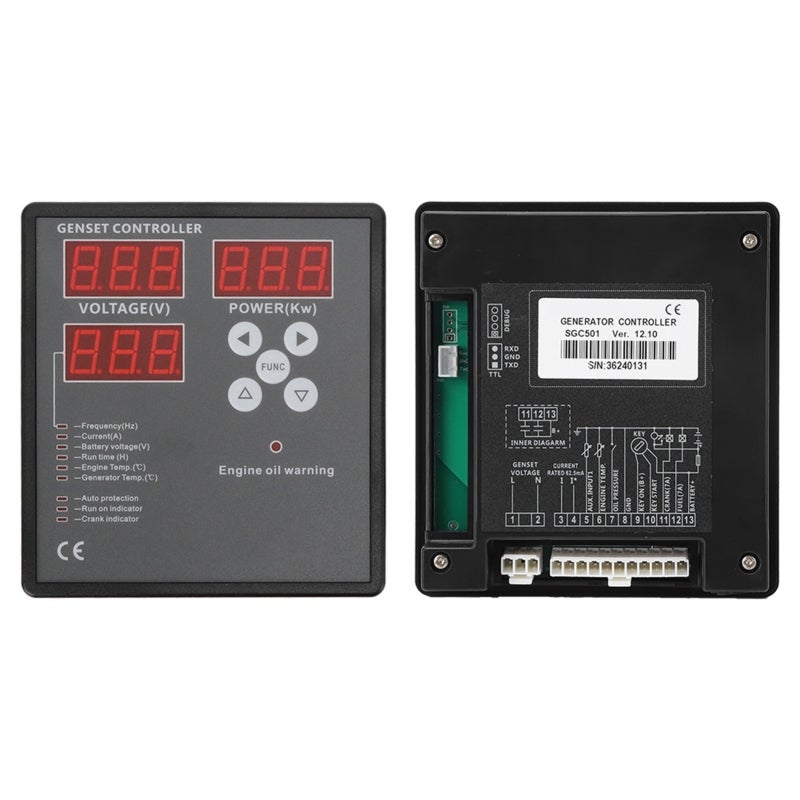 Genset Controller: 3-Screen 3-Digit 0.56-Inch LED Display, 32-Bit High-Performance Chip, Water Resistant PC Panel - TTL Communication Interface, Real-Time Monitoring, Multi-Protection Functions Diesel - Image 5
