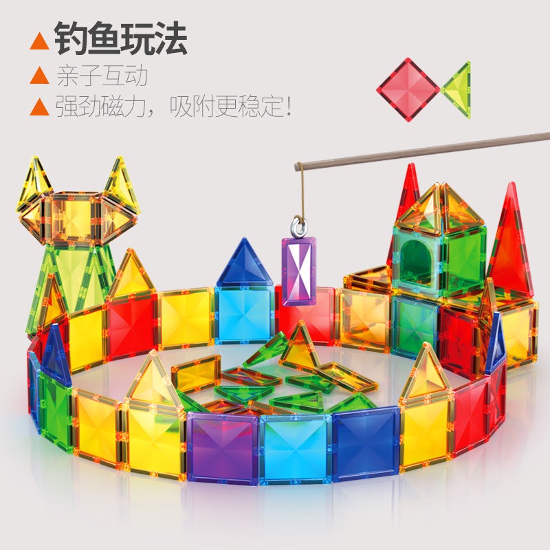 Drill Surface Color Window Magnetic Piece Strong Magnetic Magnet Assembly Sliding Pipe Building Blocks Kidsren'S Toys Puzzle Boys And Girls - Image 5