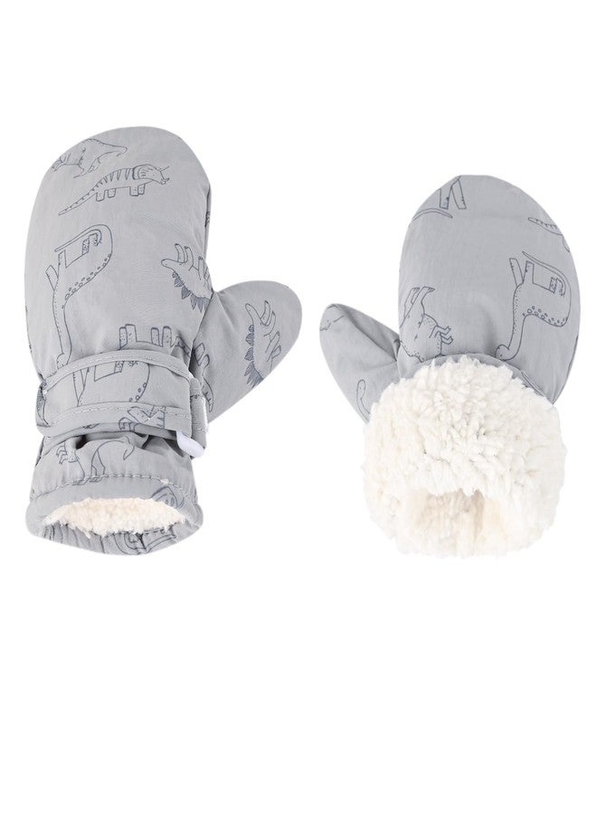 Weradau Fleece Lined Mittens for Baby Boys Girls,Baby Toddler Little Kids Winter Gloves Mittens (6-24 months Grey) - Image 1