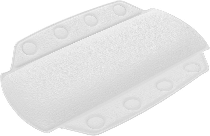 GALPADA Bathtub Pillow with Suction Cups Nonslip Spa Accessory for Relaxing Soaking Comfortable Headrest Cushion for Tub Medium White Bath Neck Rest Pad - Image 1