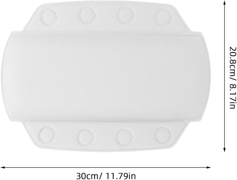 GALPADA Bathtub Pillow with Suction Cups Nonslip Spa Accessory for Relaxing Soaking Comfortable Headrest Cushion for Tub Medium White Bath Neck Rest Pad - Image 2