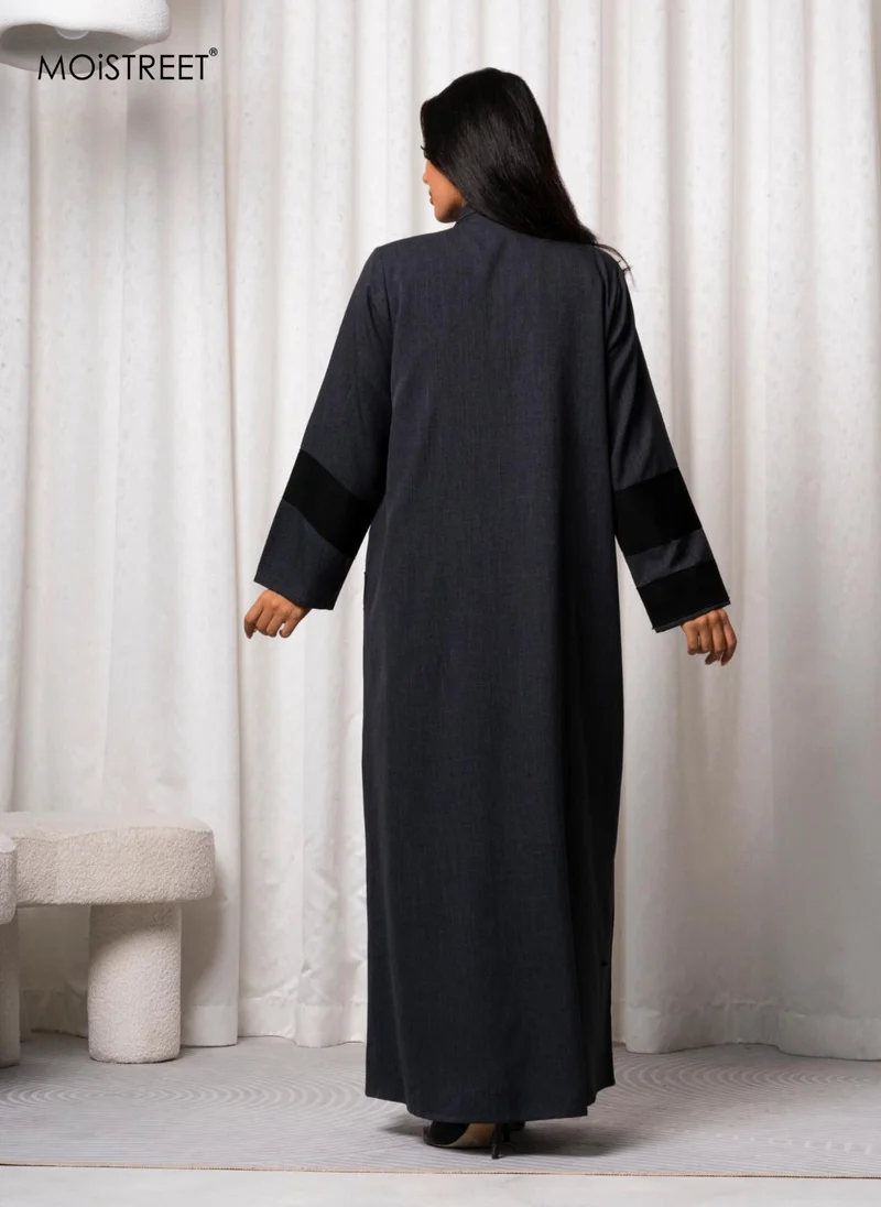 Moistreet  MOiSTREET Handmade Melange Abaya for Women | Best Price UAE