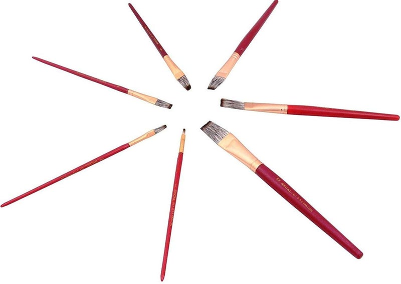 VNQ Paint Brushes Set of 7 for Artist-School-Boys-Girls-Children Etc. (Multi-Purpose) - Image 1
