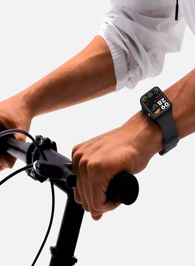 MONOCARBON Real 3K Carbon Fiber Case for 46 mm Apple Watch Series 10,Ultra Thin & Ultra Light Wrap-Around Hard Cover for 2024 New 46mm iwatch From Daily Scratches/Wear/Drop - Image 2