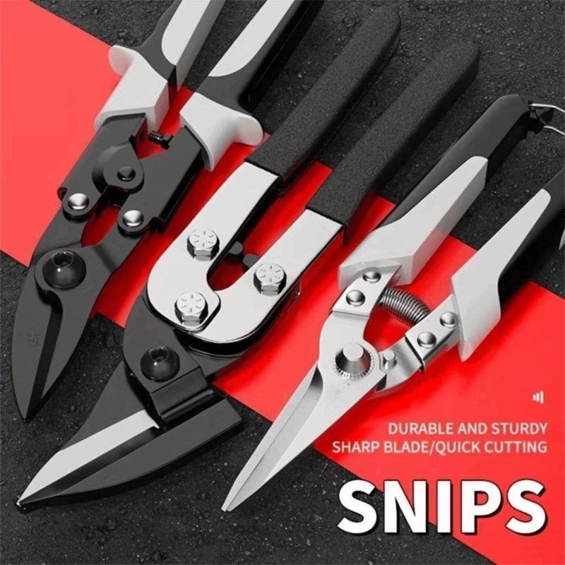 Metal Rustproof Non-Slip Snip Hand Tool Style 2 Shears Comfort Grip Straight Left Right - Image 1