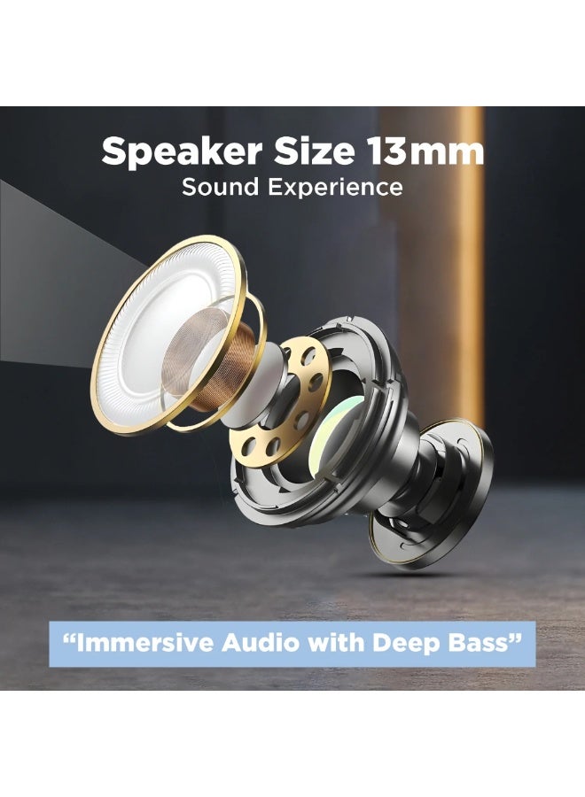 UNIX UX-470 Ola Wireless Neckband | 84H Playtime with 13mm Bass Drivers | Bluetooth v5.4 Connectivity with ENC Clear Calls | Type-C Fast Charging | Magnetic On/Off Earbuds - Image 5