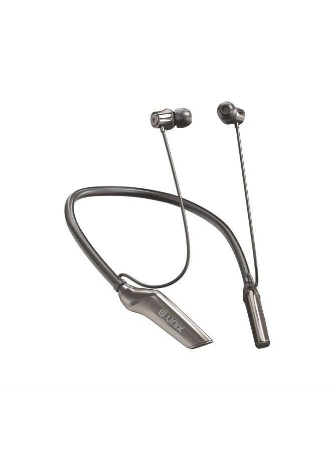 UNIX UX-470 Ola Wireless Neckband | 84H Playtime with 13mm Bass Drivers | Bluetooth v5.4 Connectivity with ENC Clear Calls | Type-C Fast Charging | Magnetic On/Off Earbuds - Image 1