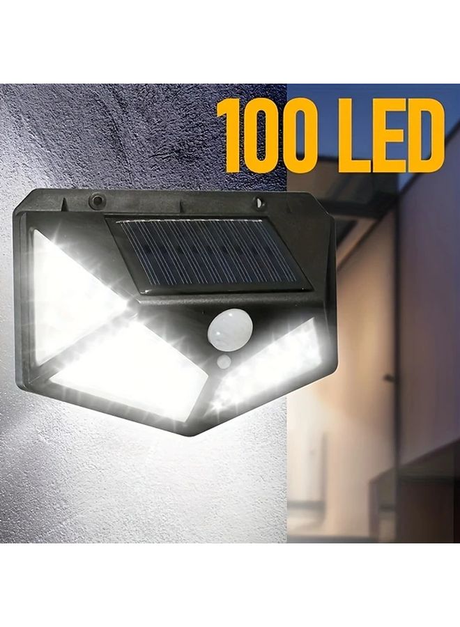 أضواء شمسية خارجية 4 قطع 100 لمبة LED 3 أوضاع استشعار حركة لاسلكية للحديقة والسياج - Image 2
