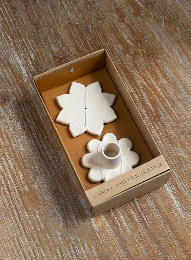 Curate Home Set of Candle and Twig Holder in Gift Box - Image 3