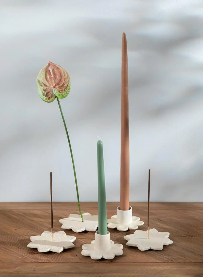 Curate Home Set of Candle and Twig Holder in Gift Box