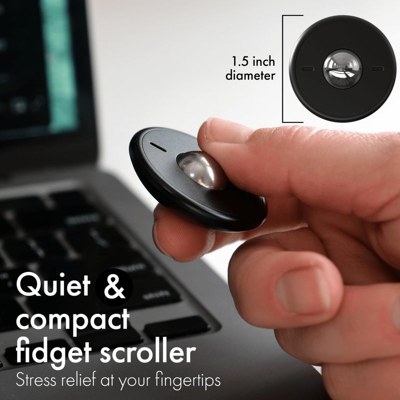 ONO Scroller- Handheld Fidget Toy for Adults | Help Relieve Stress, Anxiety, Tension | Promotes Focus, Clarity | Compact, Portable Design (Black - Aluminum) - Image 2