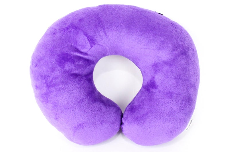Generic Comfy Neck Support Soft Fiber Travel Neck Pillow U-Shape For Car, Travel, Office,Airplane and Gifts - Purple - Image 1