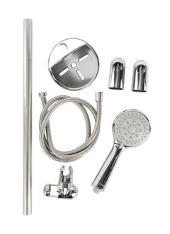 GEEPAS Geepas Ursa Shower Set GSW61121, High Quality Material Bathroom Shower Set, Chrome Plated, Standard Hose Connector, Includes a Sliding Bar with Holder and Bracket, a Soap Dish, a Hand Shower  - Image 2