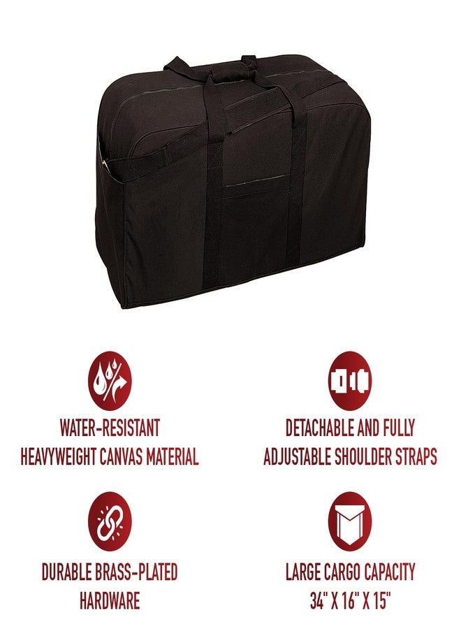 روثكو حقيبة شحن كبيرة من روثكو كانفاس (FT822)، لون أسود - Image 2