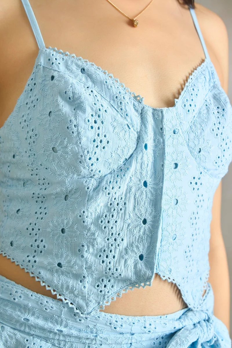 Virgio Cotton Corsets Brunchwear Tops for Women