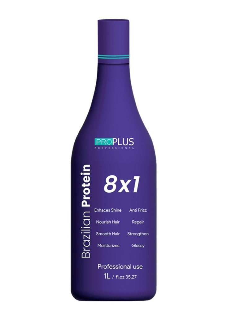Pro Plus Professional Brazilian Protein 8 in 1 for Straightening and Treating Hair Free of Formalin 1 liter  - Image 1