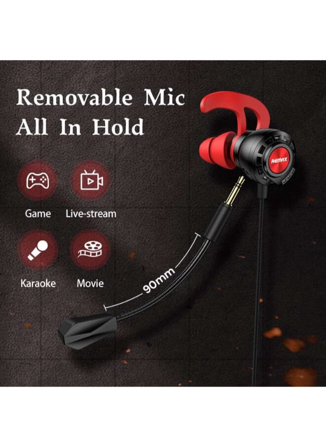 REMAX - RM-750 High Headphone With Microphone Bass Booster Lightning Plug - Black - Image 1