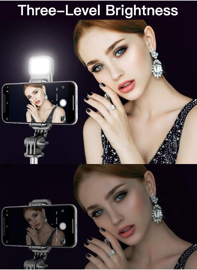 Portable 40 inch Selfie Stick with Wireless Remote,Fill Light and Extendable Tripod Stand 360 Rotation Compatible with iPhone and Android Samsung Smartphone, Black
