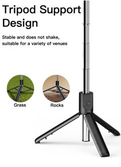 Generic Portable 40 inch Selfie Stick with Wireless Remote,Fill Light and Extendable Tripod Stand 360 Rotation Compatible with iPhone and Android Samsung Smartphone, Black  - Image 5