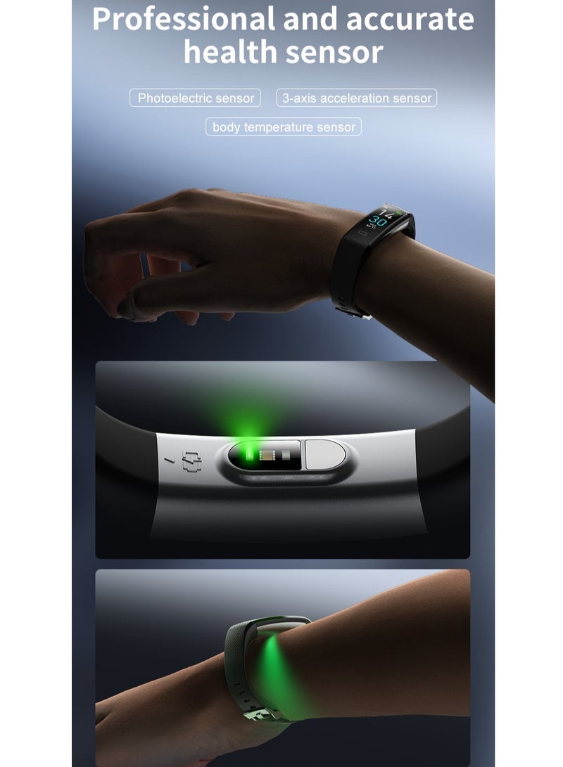 S5 Smart Band Sport Smart Watch, Multi-language Supported, Heart Rate and Blood Pressure Monitor, Waterproof Fitness Bracelet (Green) - Image 3