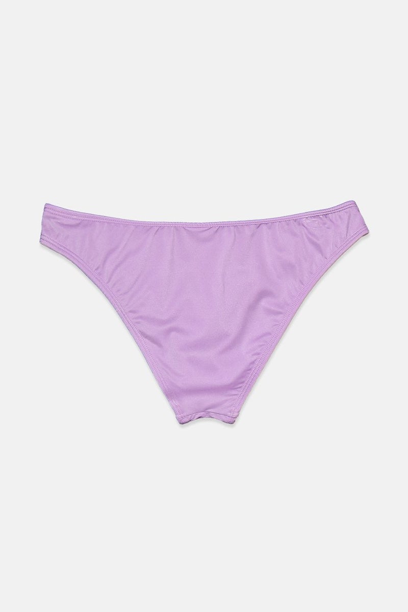 ASOS Women Solid High Waist Hipster Bikini Bottom, Lilac - Image 2