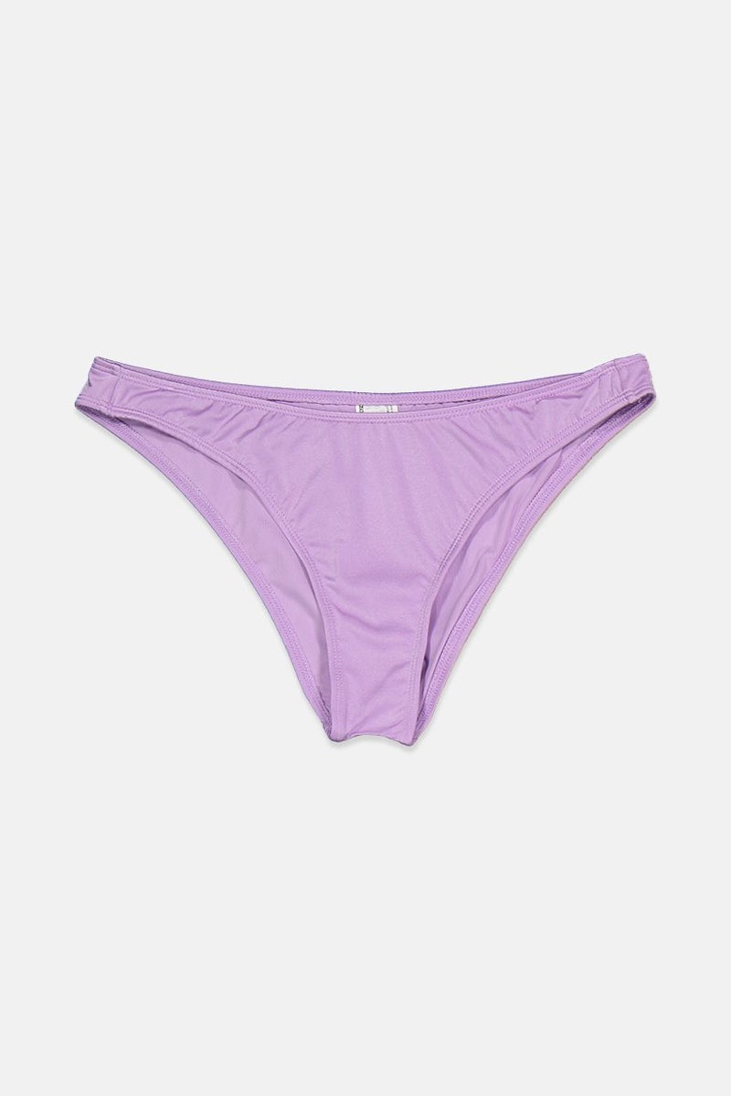 ASOS Women Solid High Waist Hipster Bikini Bottom, Lilac - Image 1
