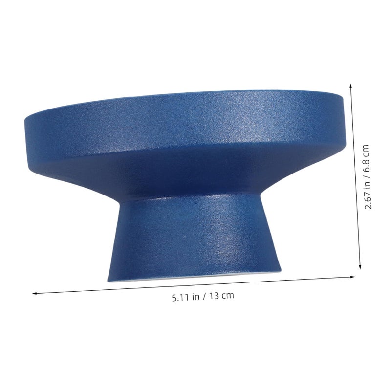 White Ceramic Pedestal Fruit Bowl Serving Tray for Snacks Desserts Home Party Display - Image 3